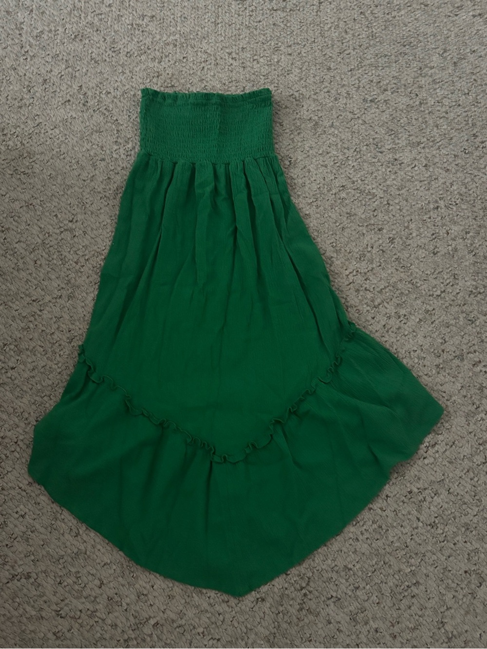 wild fable Strapless Green Maxi Dress